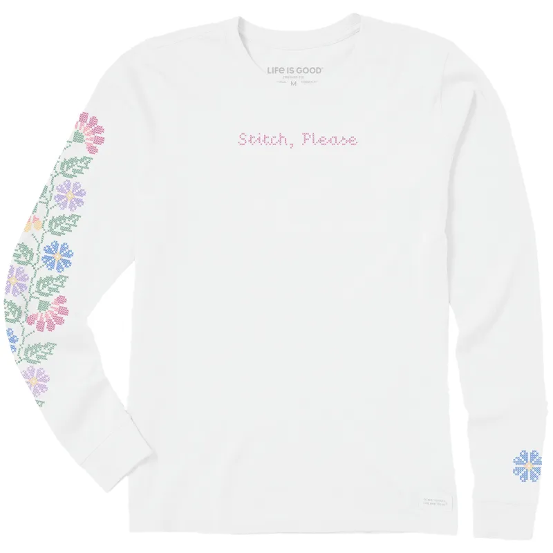 Women's Stitch Please Long Sleeve Crusher Tee sold by Life is Good