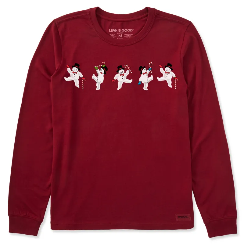 Women's Snowman Boogie Long Sleeve Crusher Tee sold by Life is Good