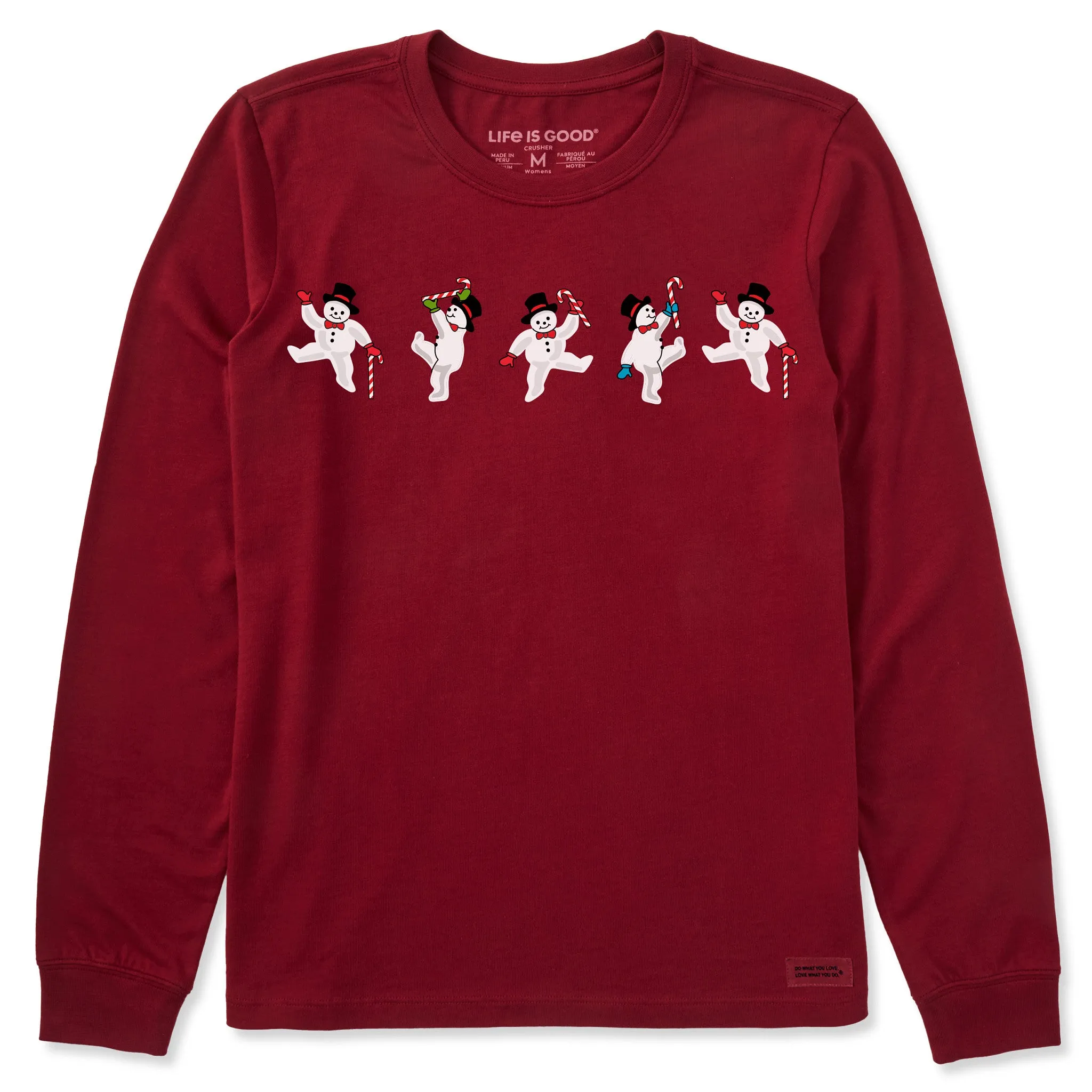 Women's Snowman Boogie Long Sleeve Crusher Tee sold by Life is Good