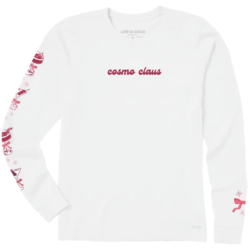 Women's Cosmo Claus Long Sleeve Crusher Tee sold by Life is Good