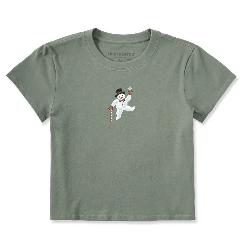 Women's Jolly Snowman Crusher-LITE Shrunken Tee made by Life is Good