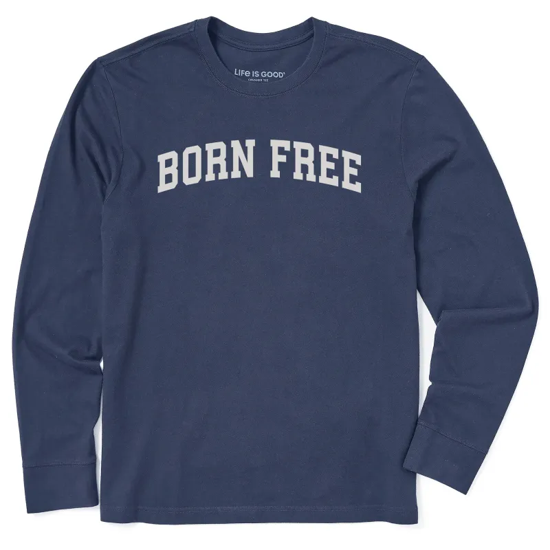 Men's Born Free Arch Long Sleeve Crusher Tee sold by Life is Good