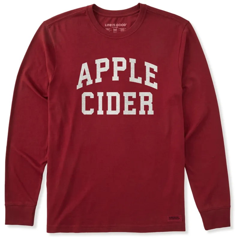 Men's Apple Cider Arch Long Sleeve Crusher Tee sold by Life is Good