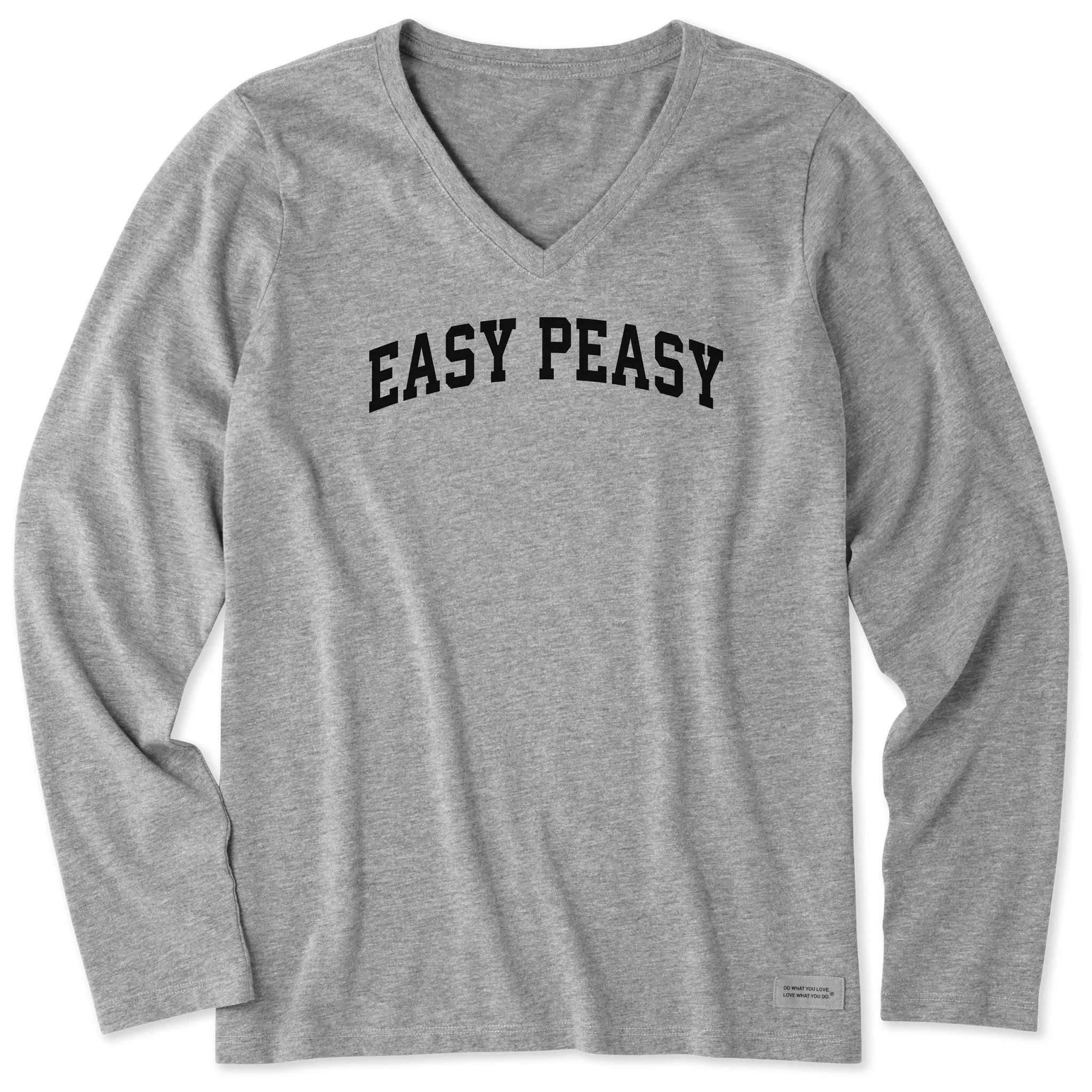 Women's Easy Peasy Arch Long Sleeve Crusher Vee sold by Life is Good