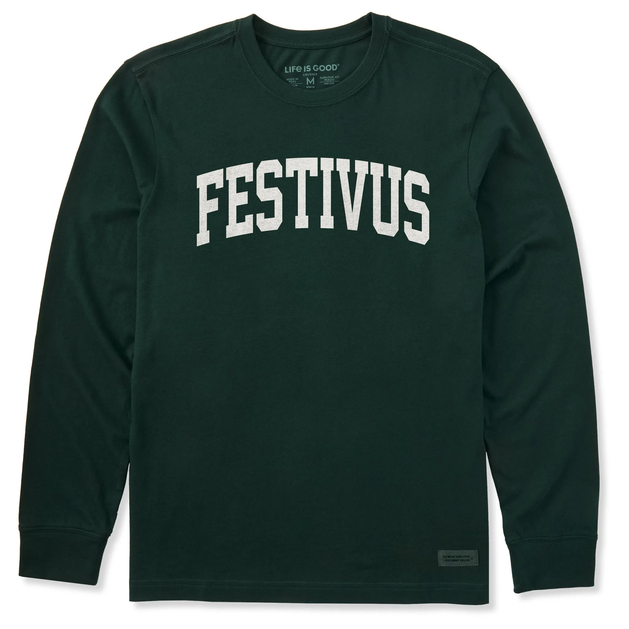 Men's Festivus Arch Long Sleeve Crusher Tee sold by Life is Good