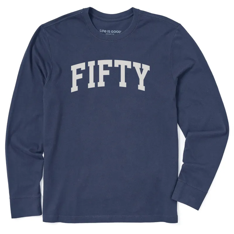 Men's Fifty Arch Long Sleeve Crusher Tee sold by Life is Good