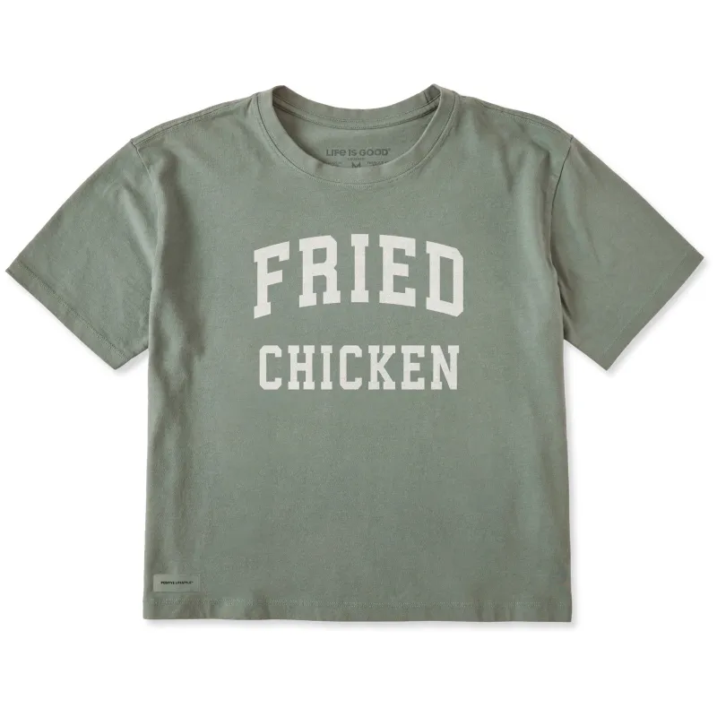 Women's Fried Chicken Arch Short Sleeve Crusher Boxy Tee sold by Life is Good