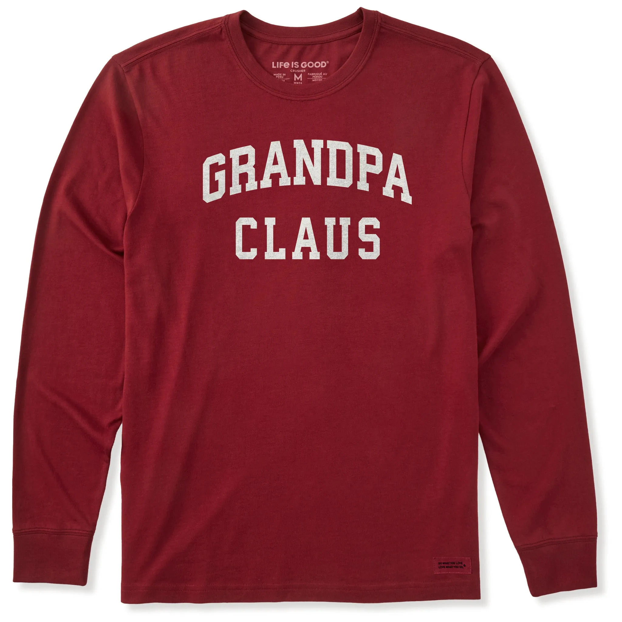 Men's Grandpa Claus Arch Long Sleeve Crusher Tee sold by Life is Good