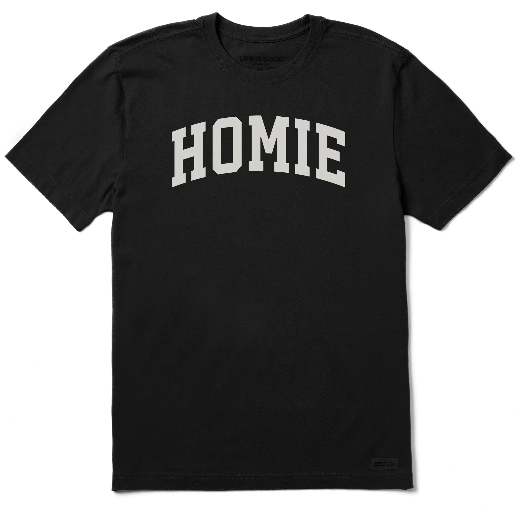 Men's Homie Arch Short Sleeve Crusher Tee sold by Life is Good