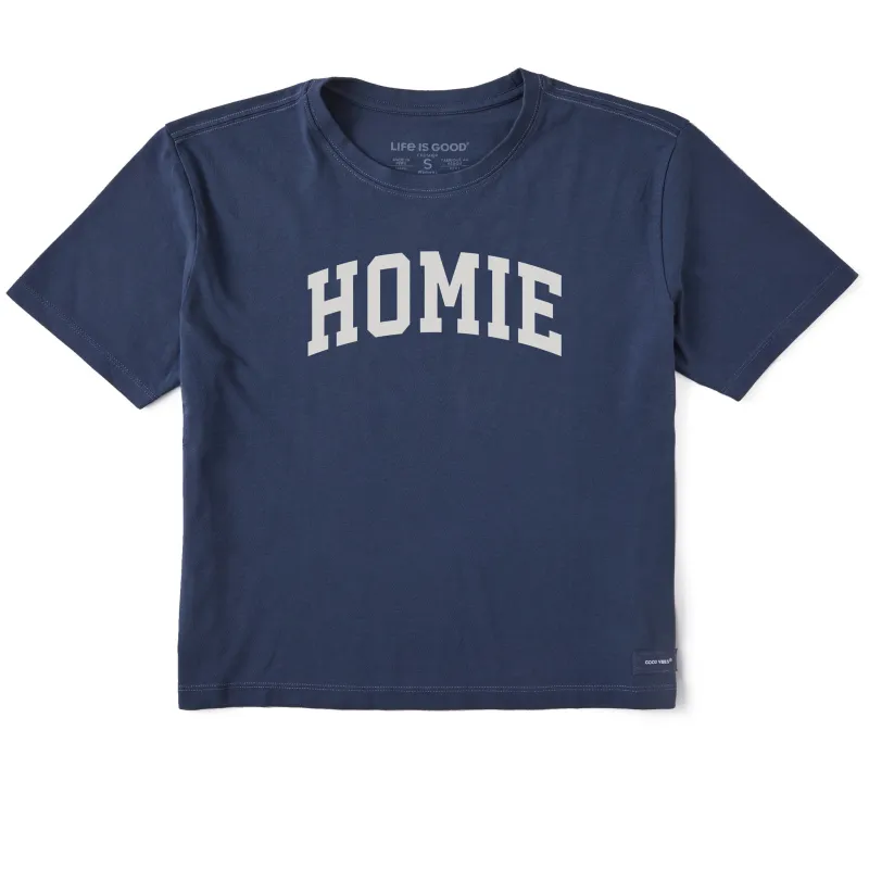 Women's Homie Arch Short Sleeve Crusher Boxy Tee sold by Life is Good