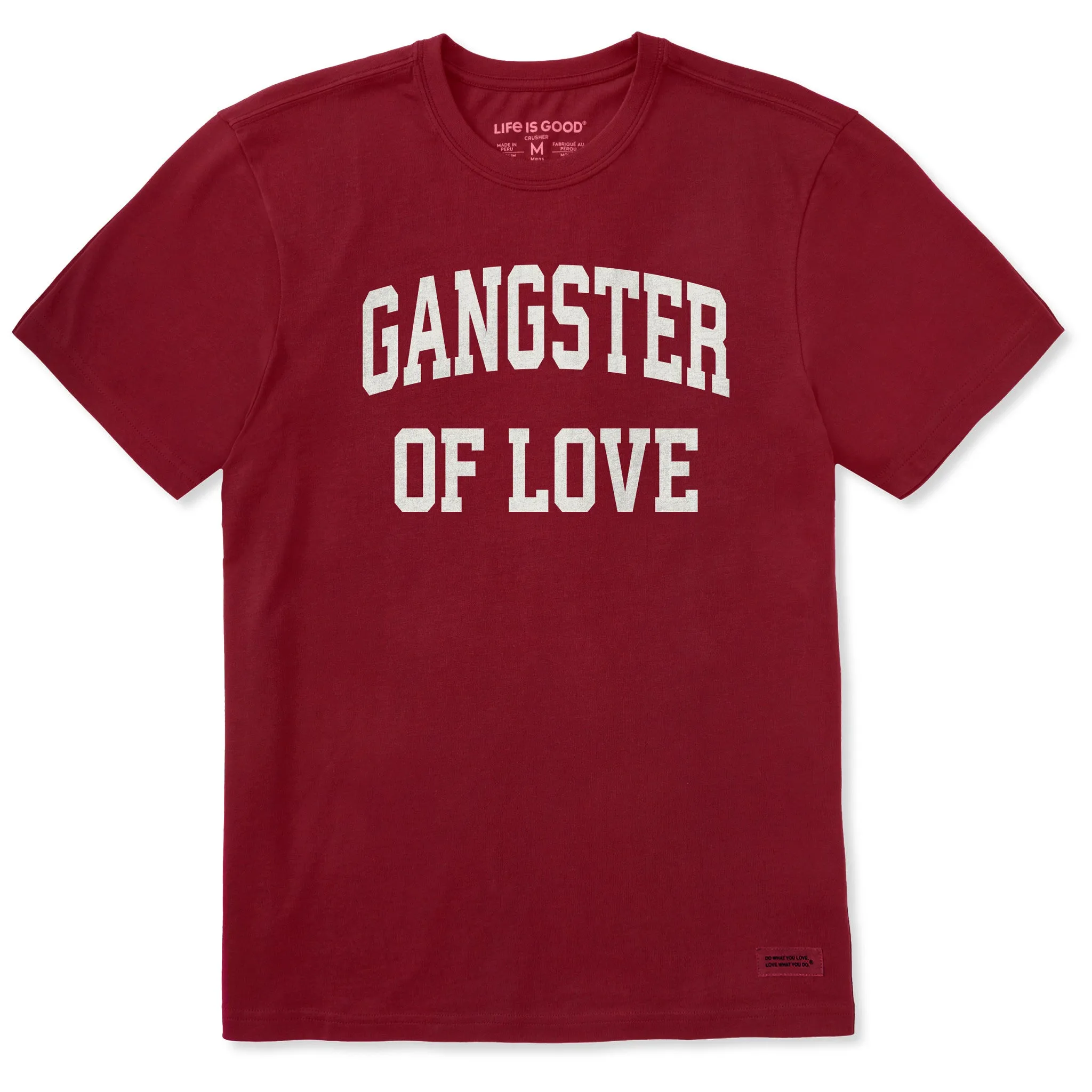 Men's Gangster of Love Arch Short Sleeve Crusher Tee sold by Life is Good
