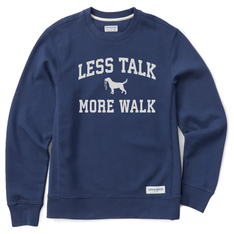 Men's Less Talk More Walk Arch Simply True Fleece Crew sold by Life is Good