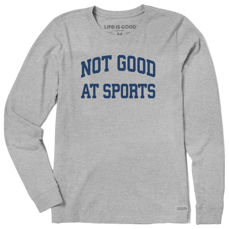 Women's Not Good at Sports Arch Long Sleeve Crusher Tee made by Life is Good