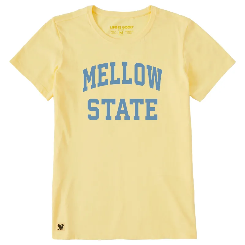 Women's Mellow State Arch Short Sleeve Crusher Tee sold by Life is Good