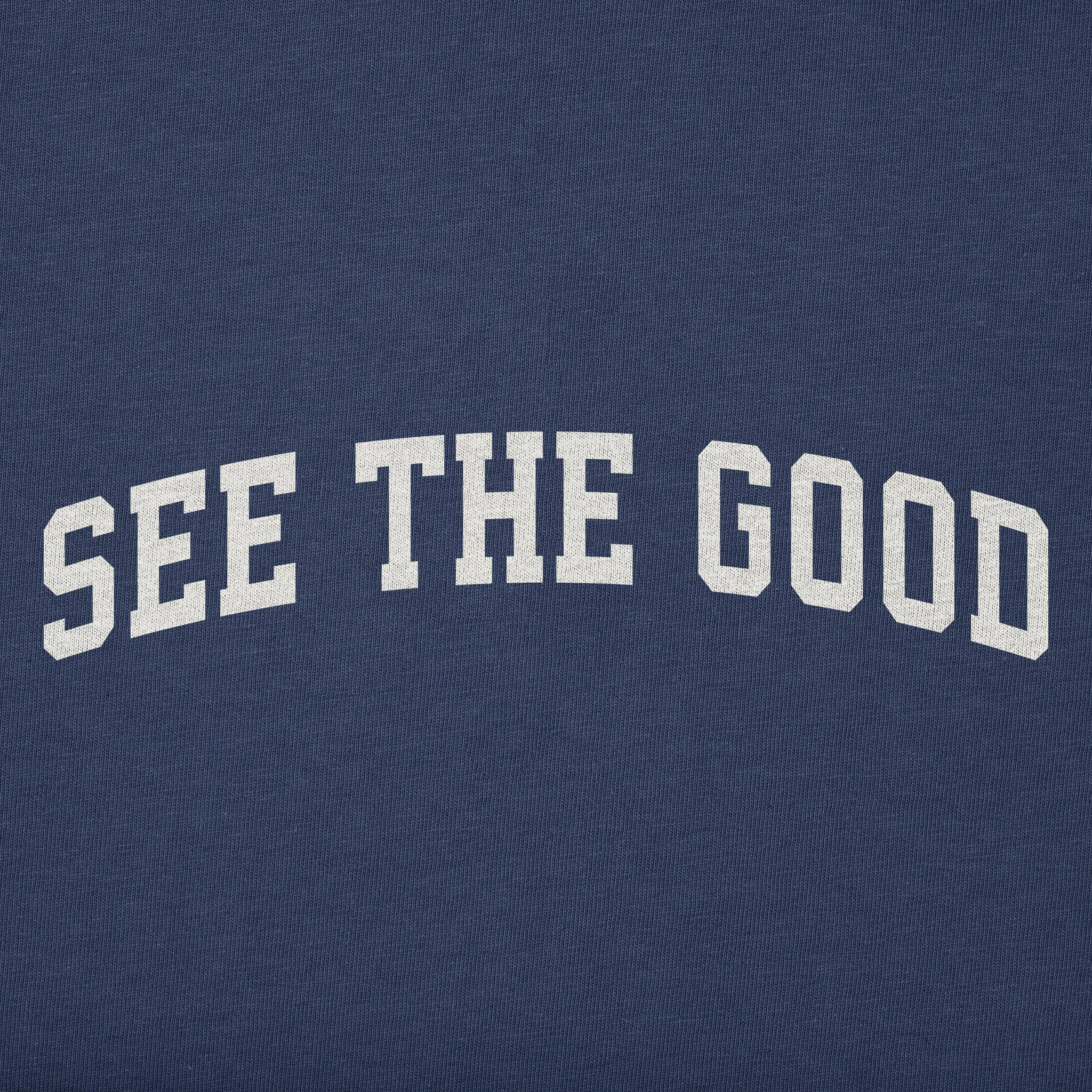 Men's See the Good Arch Long Sleeve Crusher Tee sold by Life is Good product image thumbnail 2