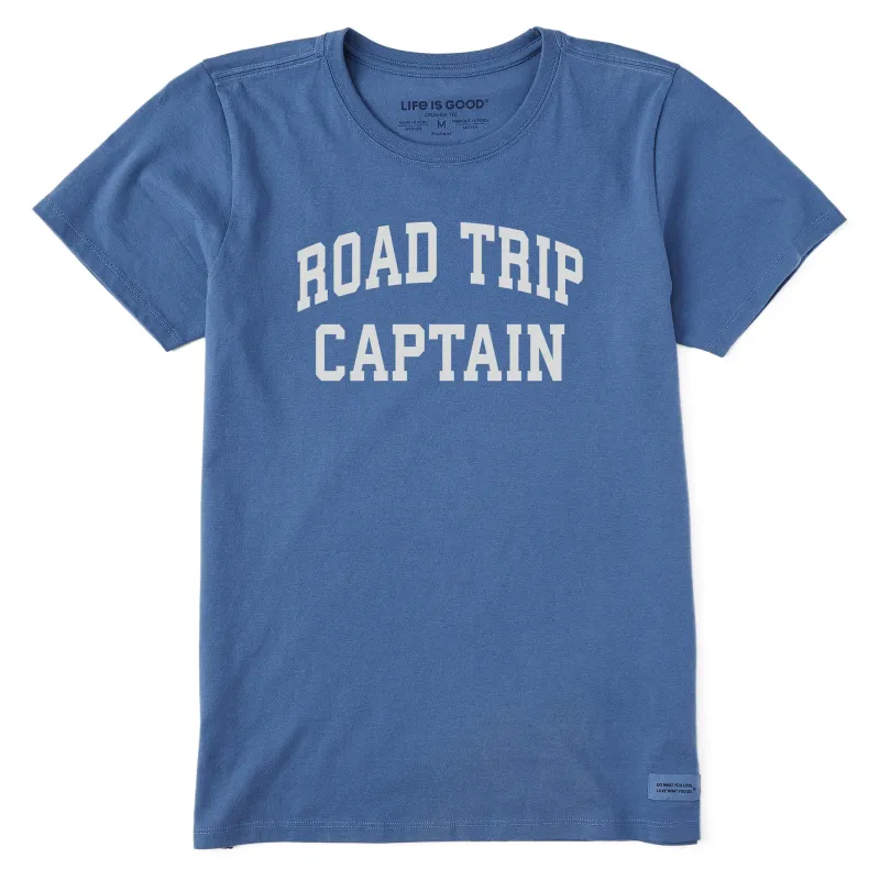 Women's Road Trip Captain Arch Short Sleeve Crusher Tee sold by Life is Good
