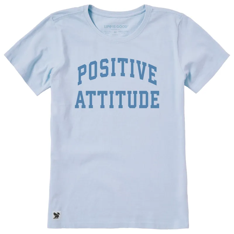 Women's Positive Attitude Arch Short Sleeve Crusher Tee sold by Life is Good