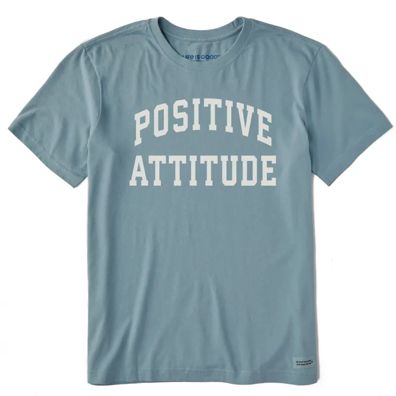 Men's Positive Attitude Arch Short Sleeve Crusher Tee sold by Life is Good