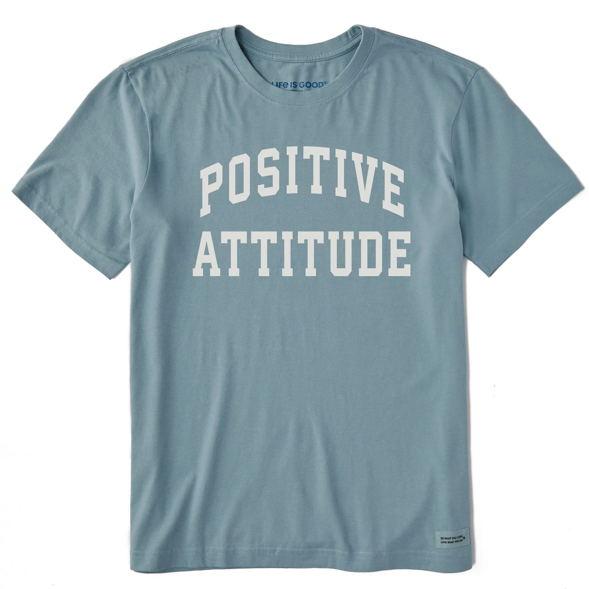Men's Positive Attitude Arch Short Sleeve Crusher Tee sold by Life is Good