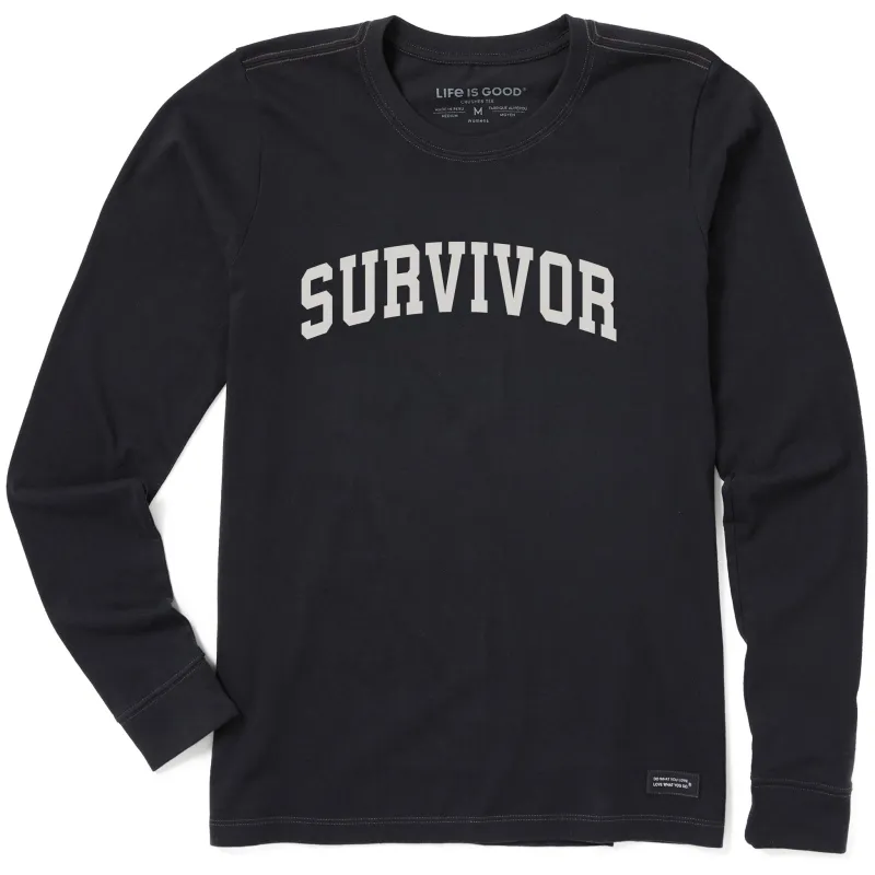 Women's Survivor Arch Long Sleeve Crusher Tee sold by Life is Good