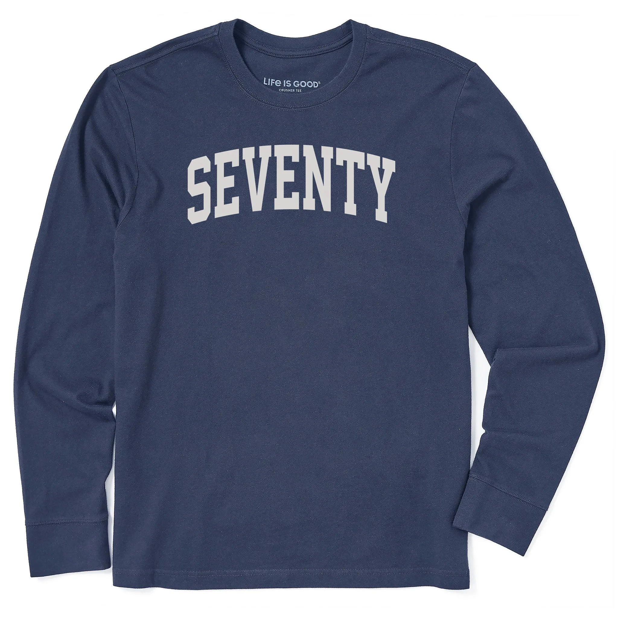 Men's Seventy Arch Long Sleeve Crusher Tee sold by Life is Good