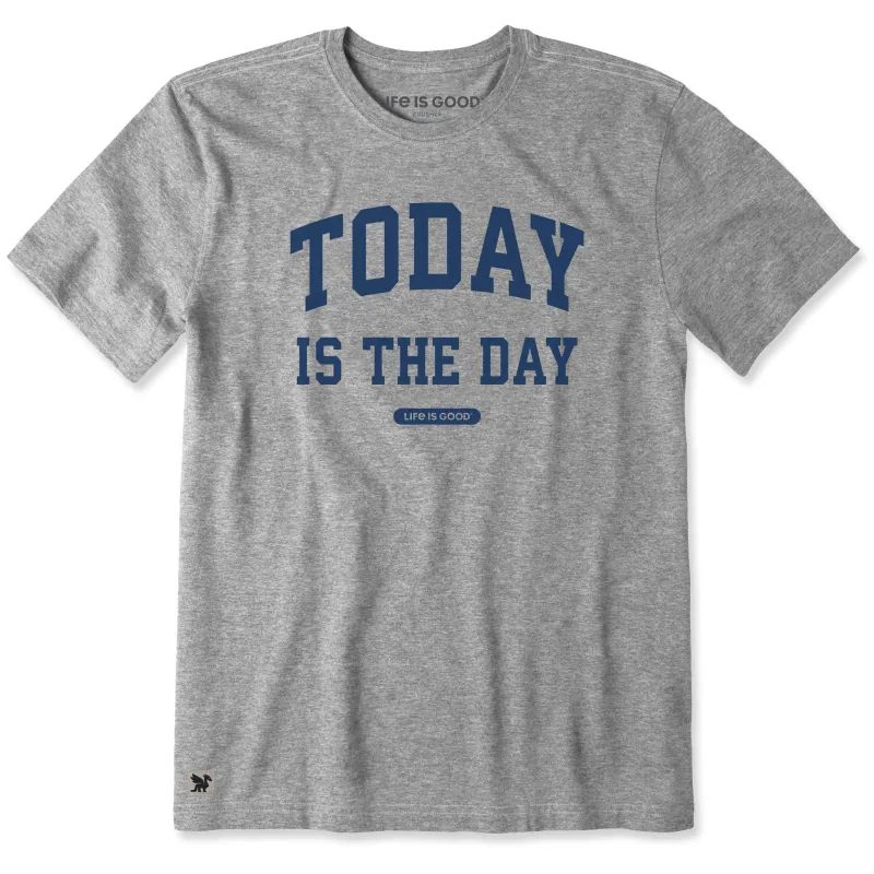 Men's Today is the Day Arch Short Sleeve Crusher Tee sold by Life is Good