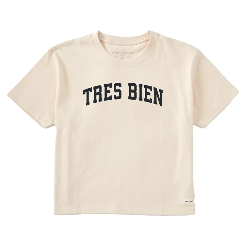 Women's Tres Bien Arch Short Sleeve Crusher Boxy Tee sold by Life is Good