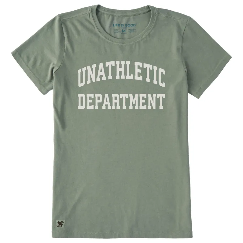 Women's Unathletic Department Arch Short Sleeve Crusher Tee sold by Life is Good