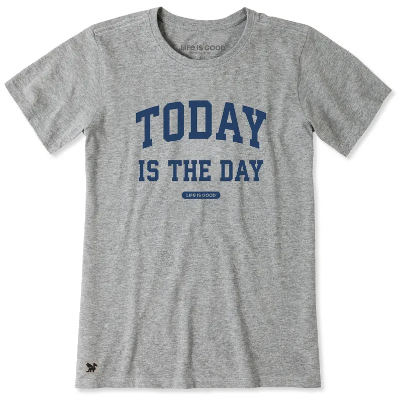 Women's Today is the Day Arch Short Sleeve Crusher Tee sold by Life is Good