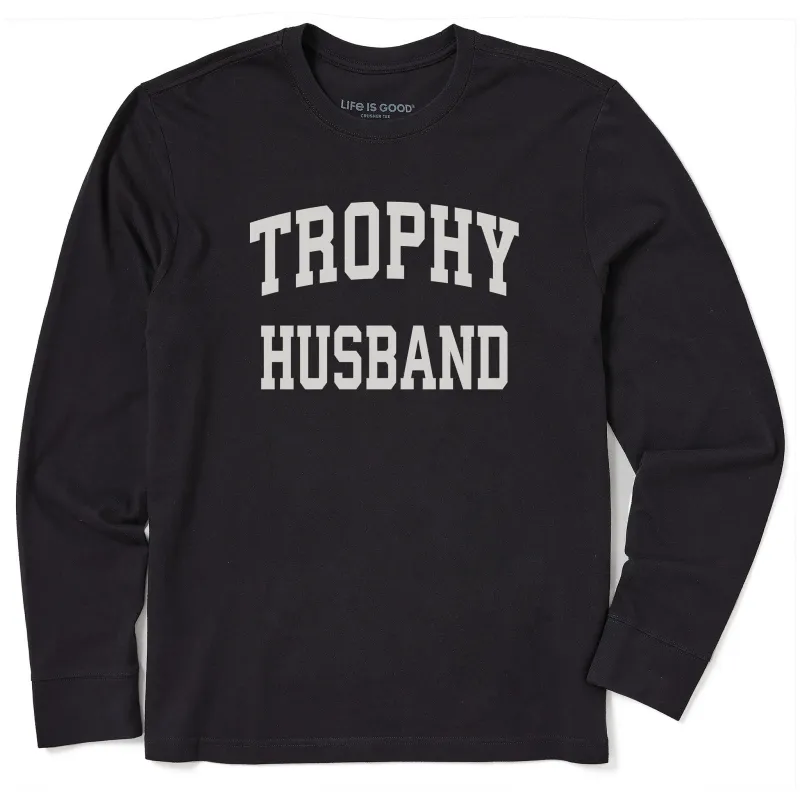 Men's Trophy Husband Arch Long Sleeve Crusher Tee sold by Life is Good