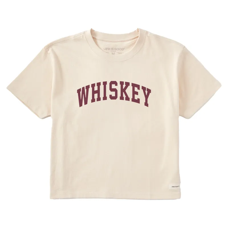 Women's Whiskey Arch Short Sleeve Crusher Boxy Tee sold by Life is Good