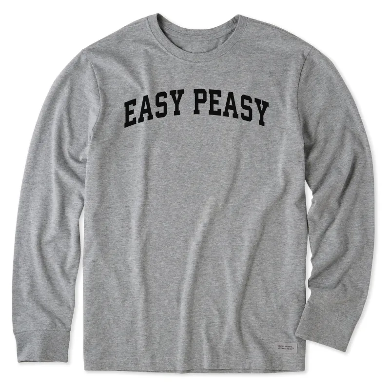 Men's Easy Peasy Arch Long Sleeve Crusher Tee sold by Life is Good