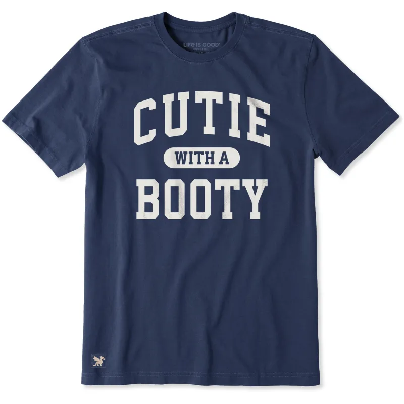 Men's Cutie with a Booty Arch Short Sleeve Crusher Tee sold by Life is Good