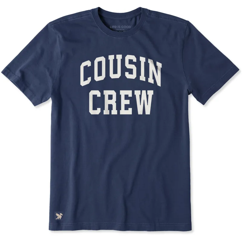 Men's Cousin Crew Arch Short Sleeve Crusher Tee sold by Life is Good