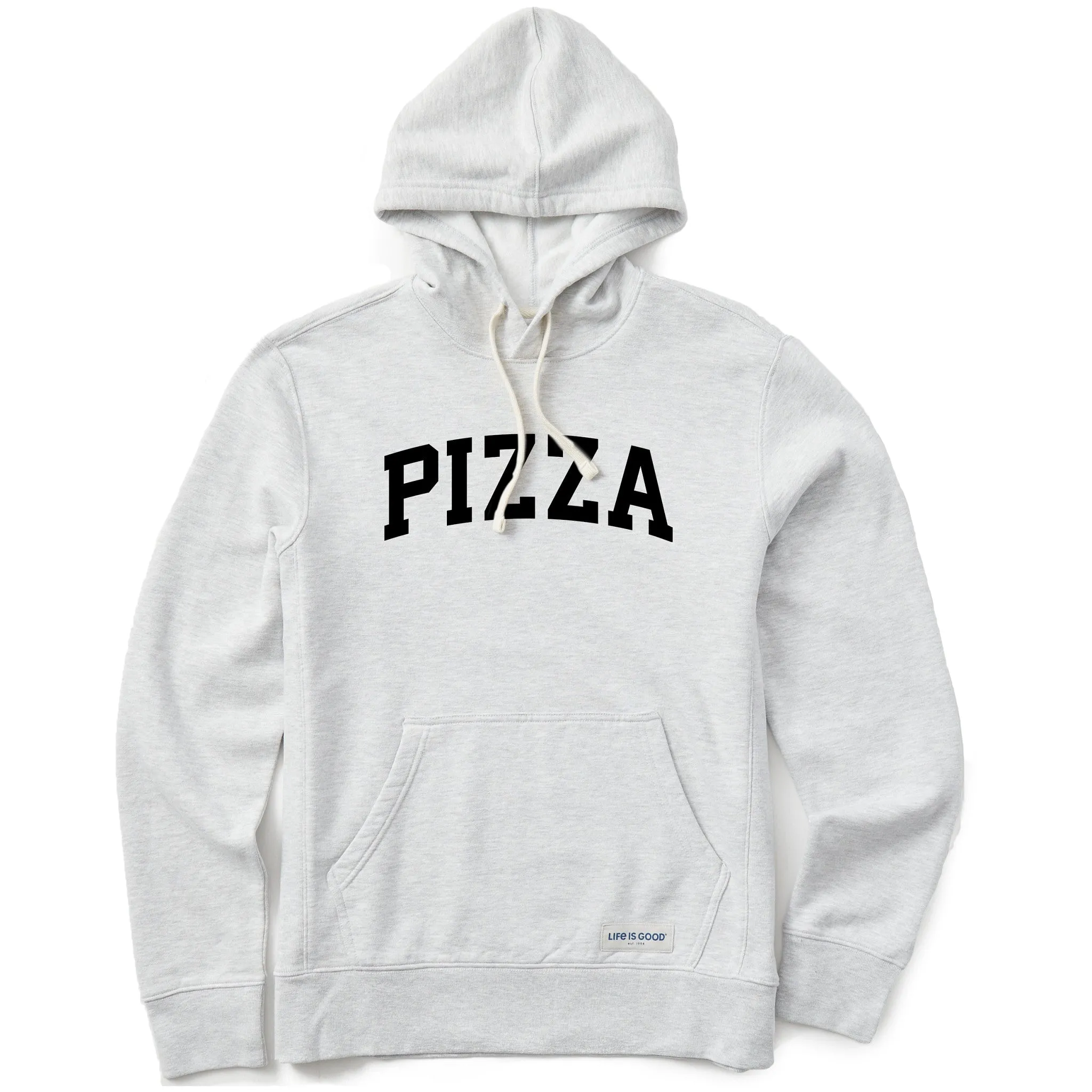 Men's Pizza Arch Simply True Fleece Hoodie sold by Life is Good