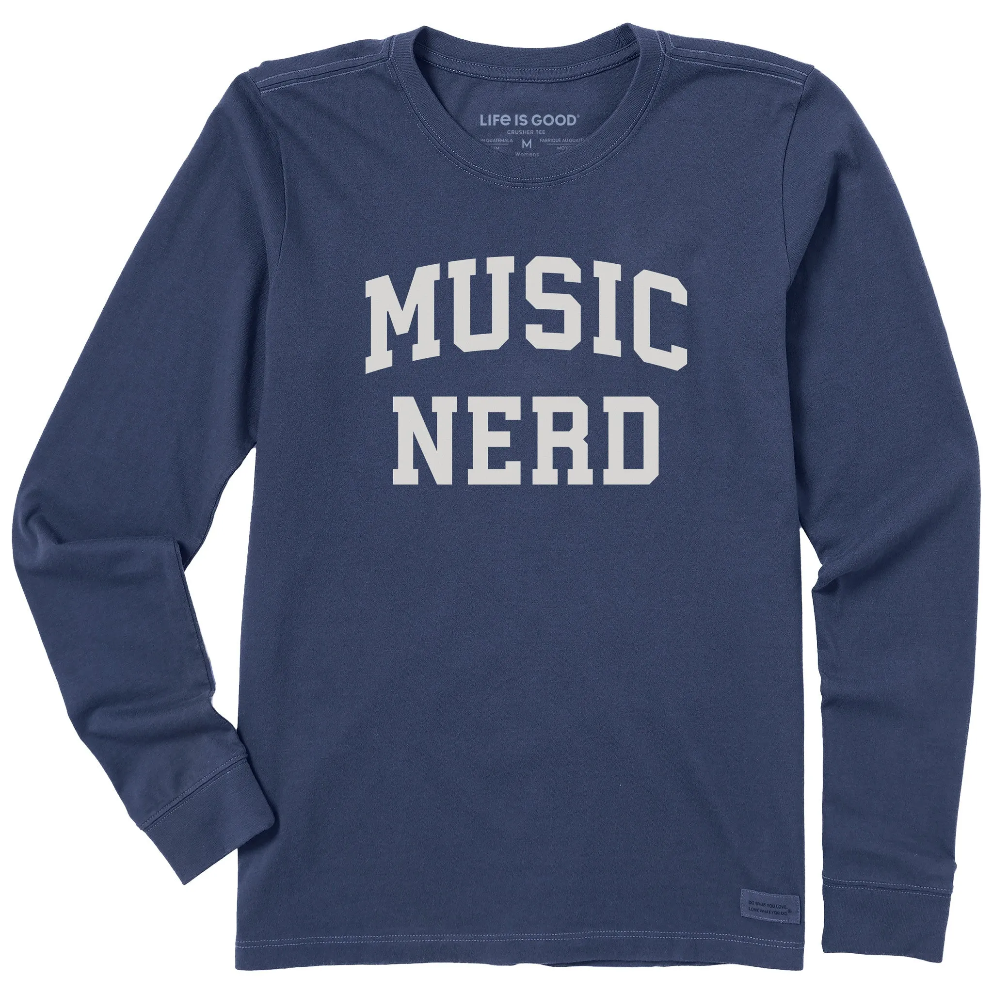 Women's Music Nerd Arch Long Sleeve Crusher Tee sold by Life is Good