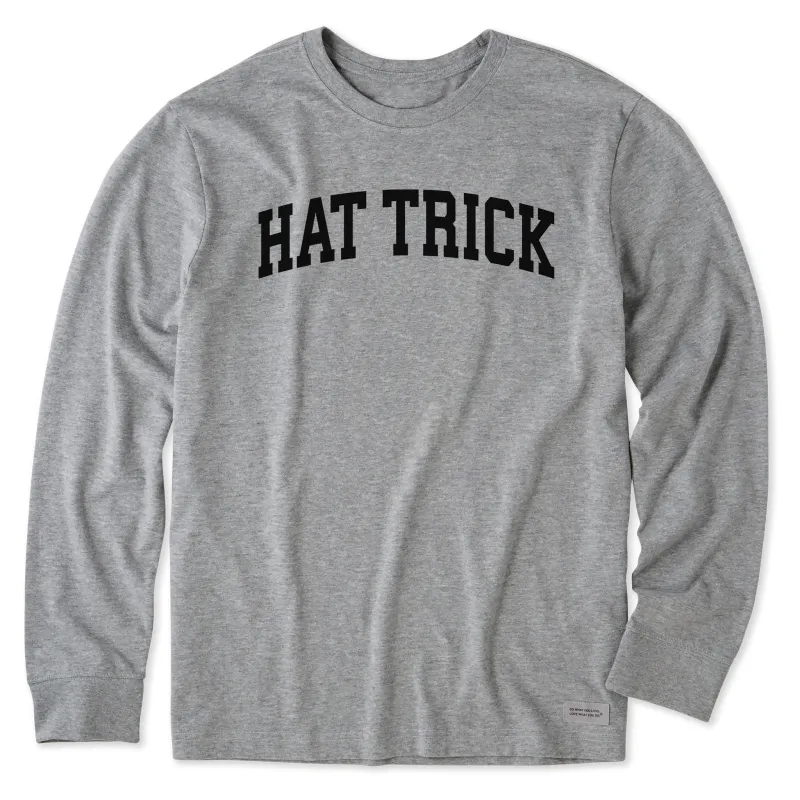 Men's Hat Trick Arch Long Sleeve Crusher Tee sold by Life is Good