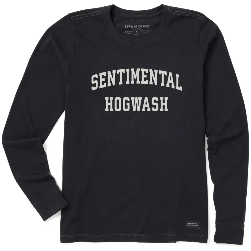Women's Sentimental Hogwash Arch Long Sleeve Crusher Tee sold by Life is Good