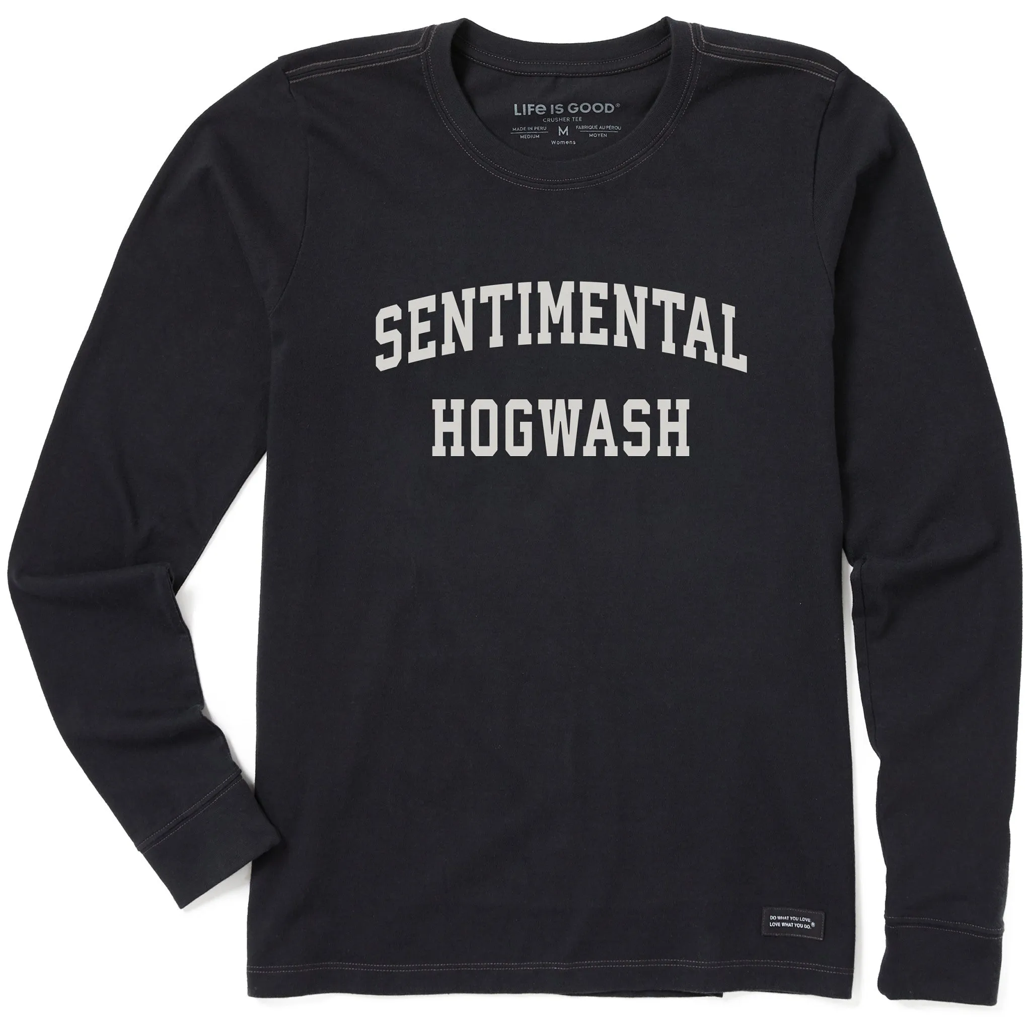 Women's Sentimental Hogwash Arch Long Sleeve Crusher Tee sold by Life is Good