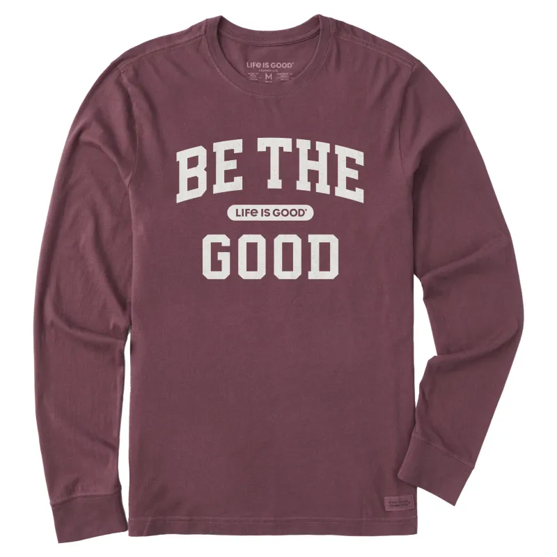 Men's Be the Good Arch Long Sleeve Crusher Tee sold by Life is Good