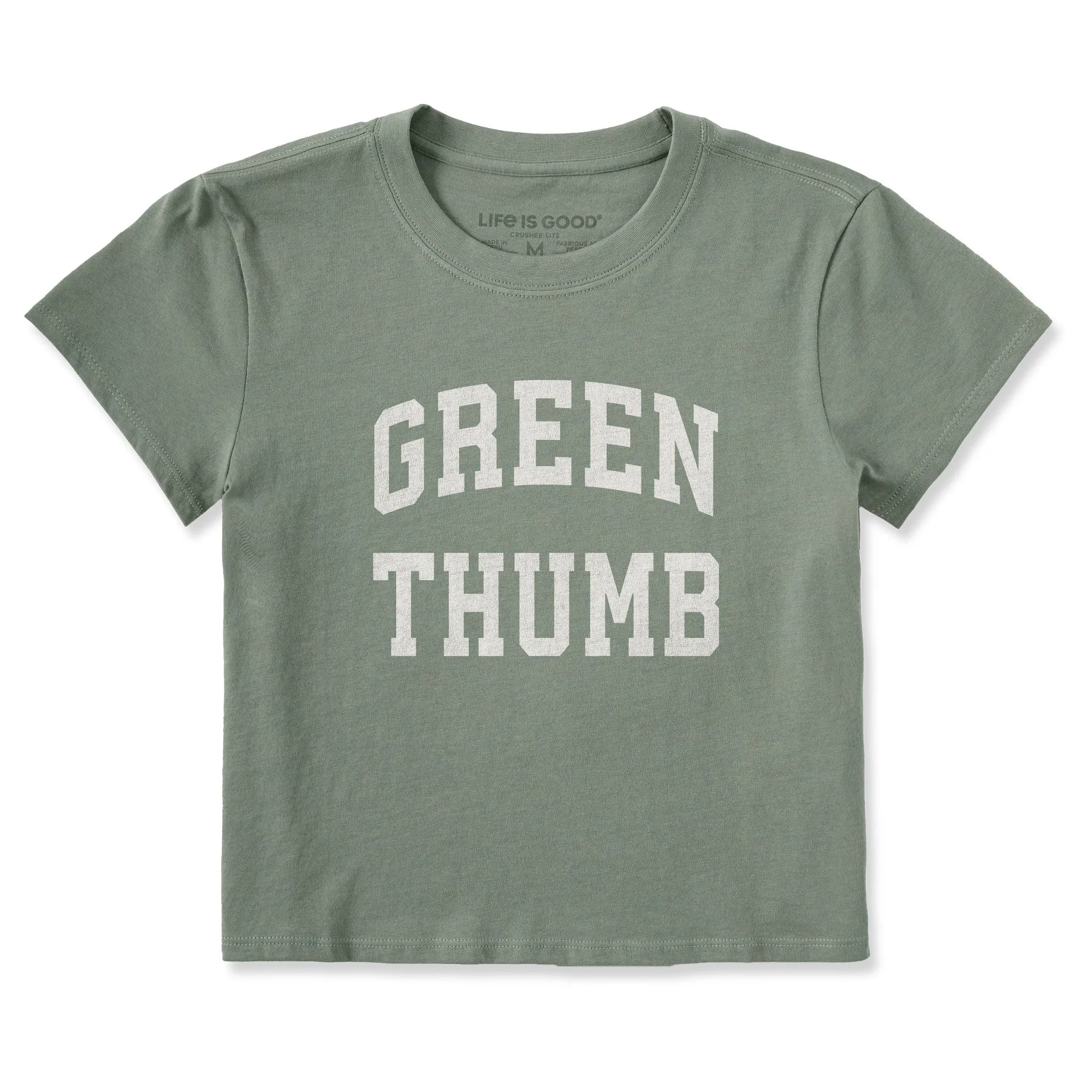 Women's Green Thumb Arch Crusher-LITE Shrunken Tee sold by Life is Good