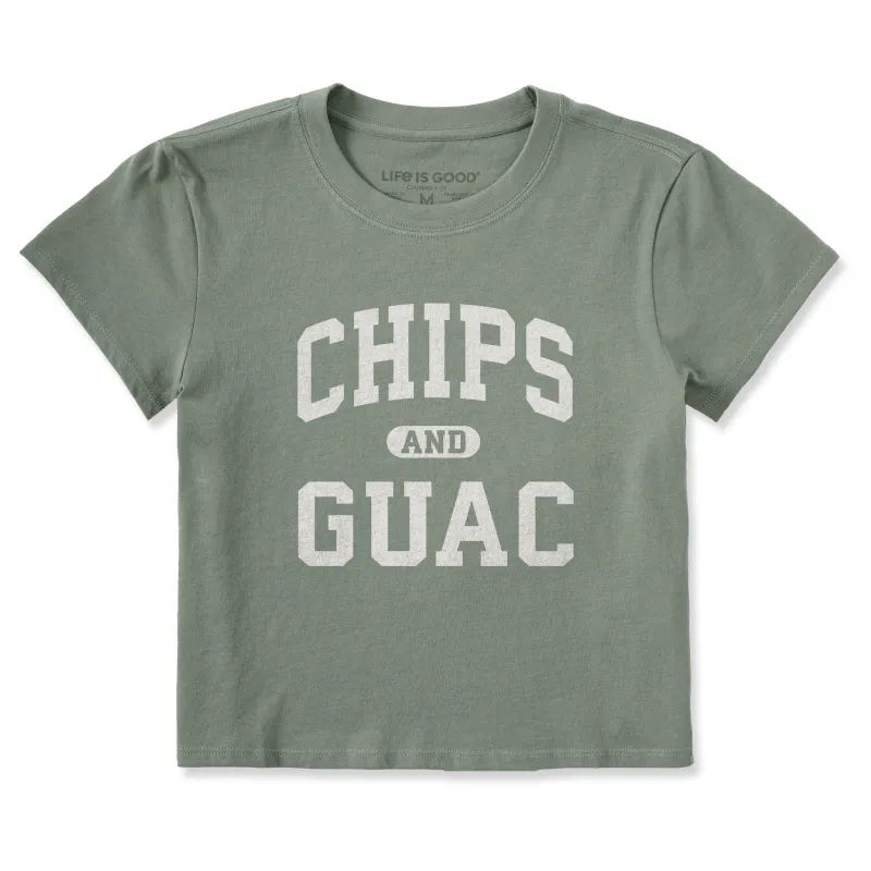 Women's Chips and Guac Arch Crusher-LITE Shrunken Tee sold by Life is Good