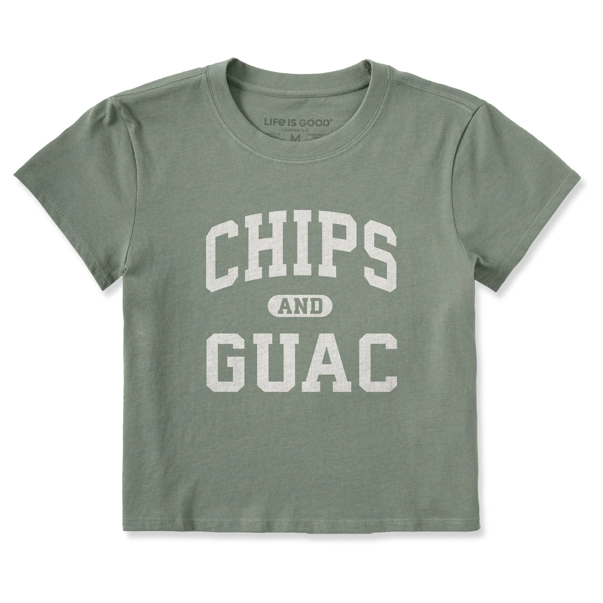 Women's Chips and Guac Arch Crusher-LITE Shrunken Tee sold by Life is Good