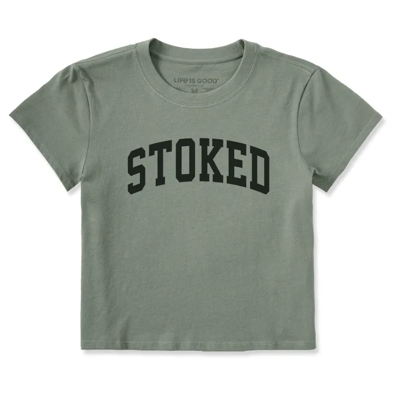 Women's Stoked Arch Crusher-LITE Shrunken Tee sold by Life is Good