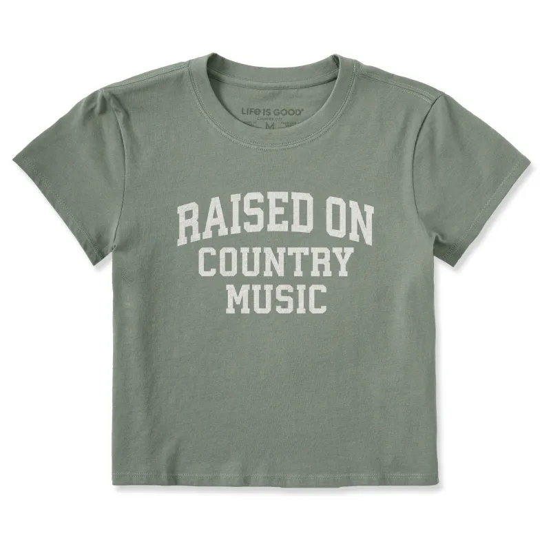 Women's Raised on Country Music Arch Crusher-LITE Shrunken Tee sold by Life is Good