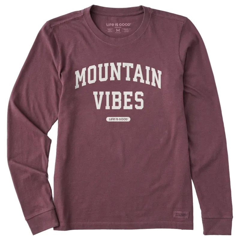 Women's Mountain Vibes Arch Long Sleeve Crusher Tee made by Life is Good
