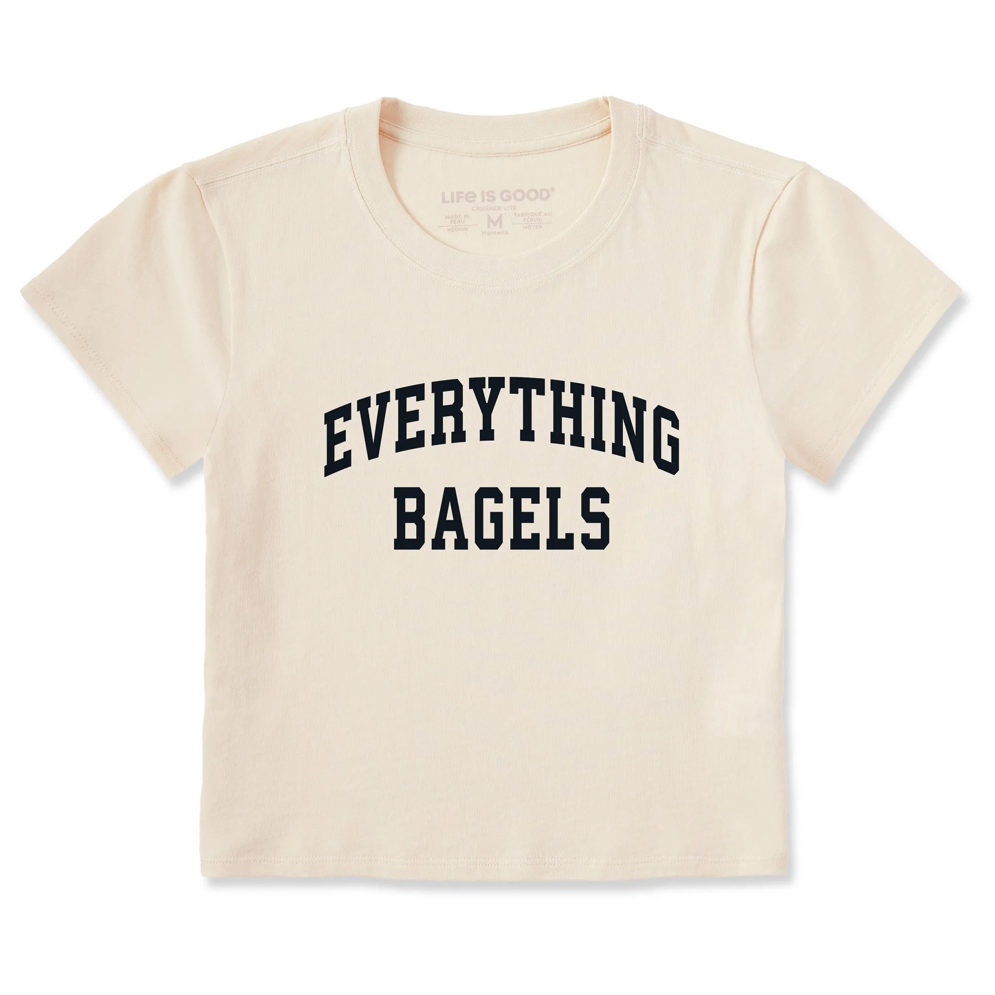 Women's Everything Bagels Arch Crusher-LITE Shrunken Tee sold by Life is Good