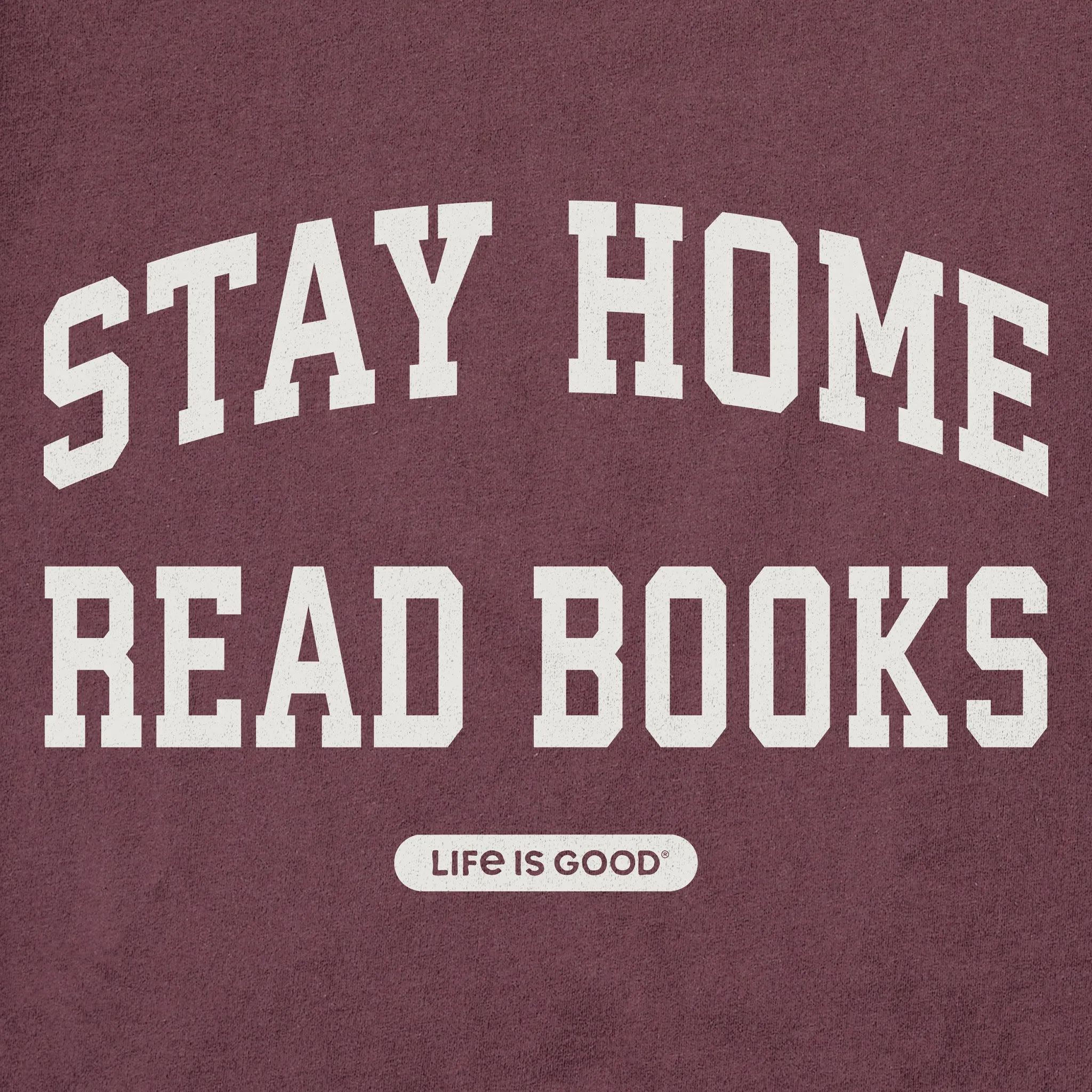Women's Stay Home Read Books Arch Long Sleeve Crusher Tee sold by Life is Good product image thumbnail 2