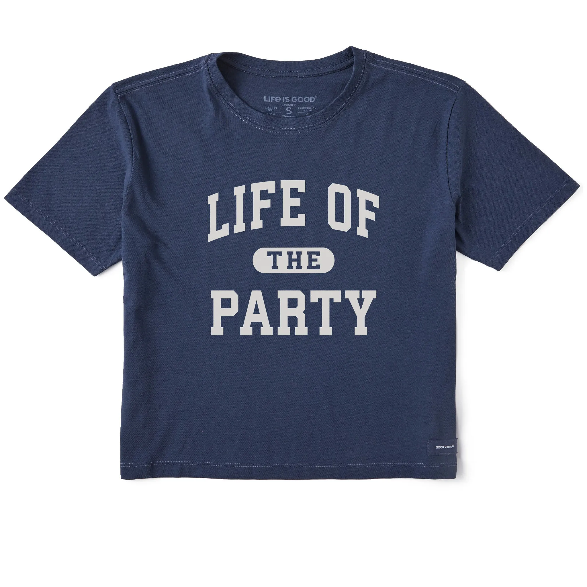 Women's Life of the Party Arch Short Sleeve Crusher Boxy Tee sold by Life is Good