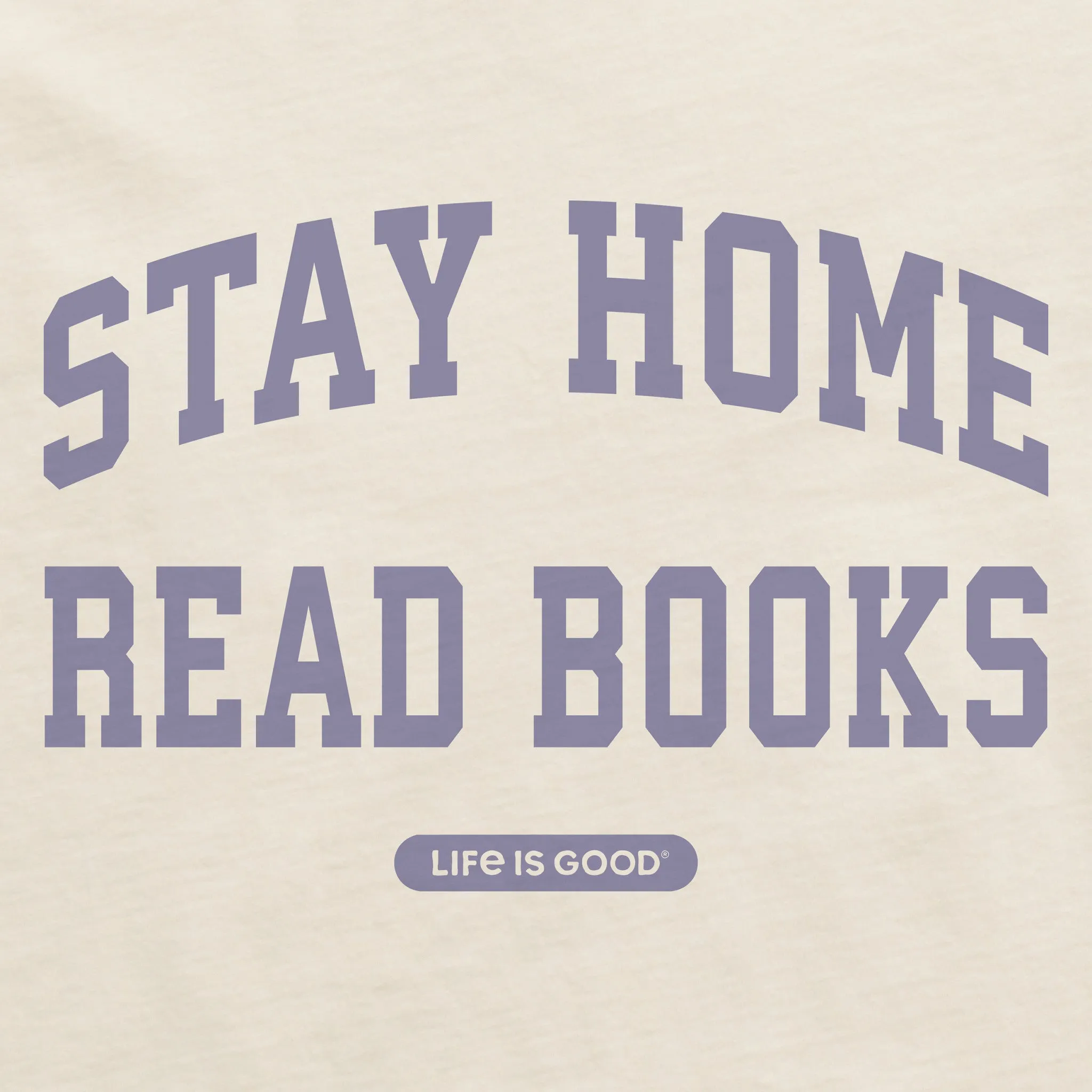 Women's Stay Home Read Books Arch Short Sleeve Crusher Boxy Tee sold by Life is Good product image thumbnail 2